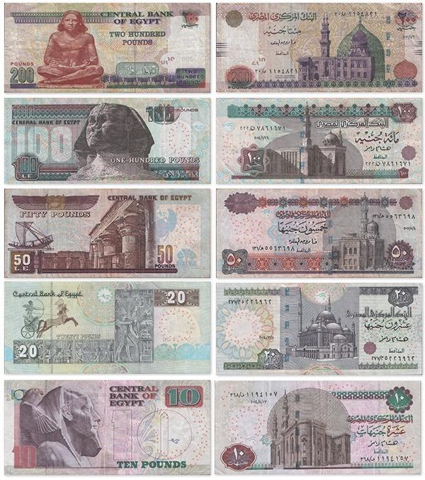 Местная валюта – египетские фунты выглядят вот так, интересные красивые